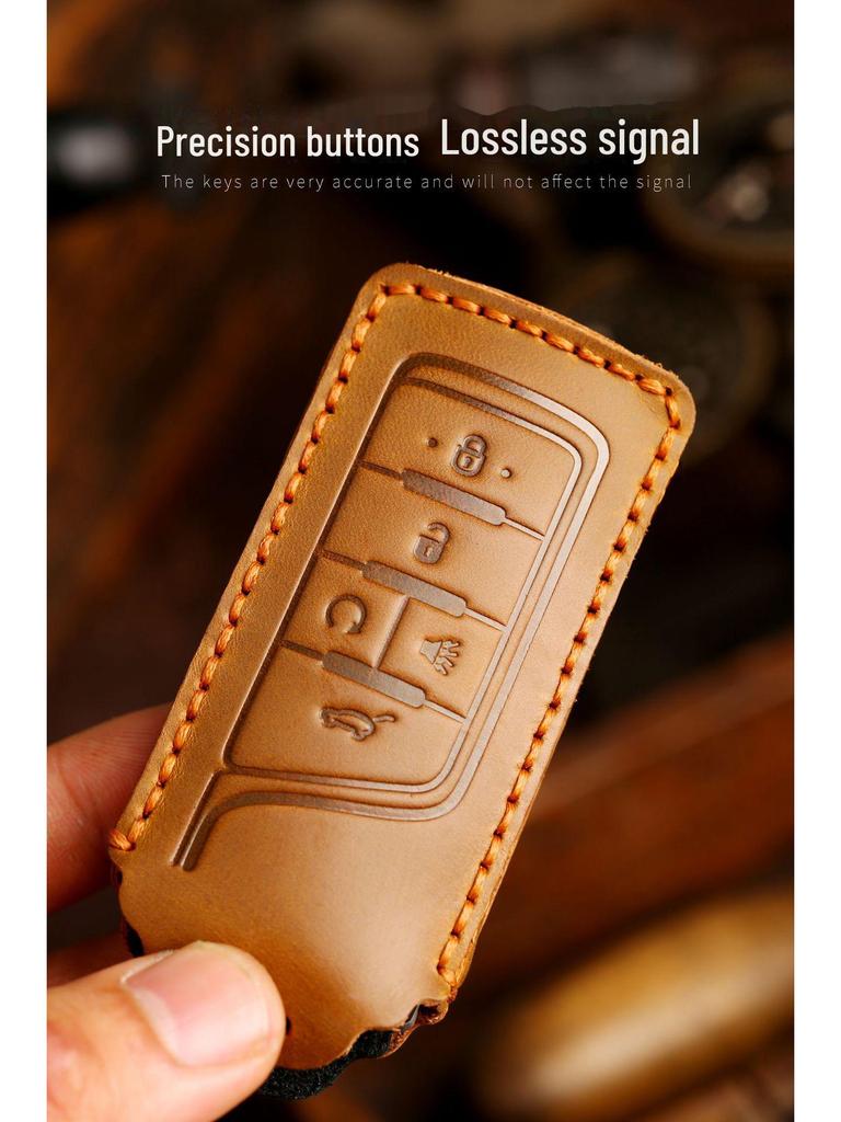 Genuine Leather Key Cover for GAC Trumpchi GS Models: GS4, GS3, GM6, GS7, GS8, GA6, M8, GS5 Key Chain
