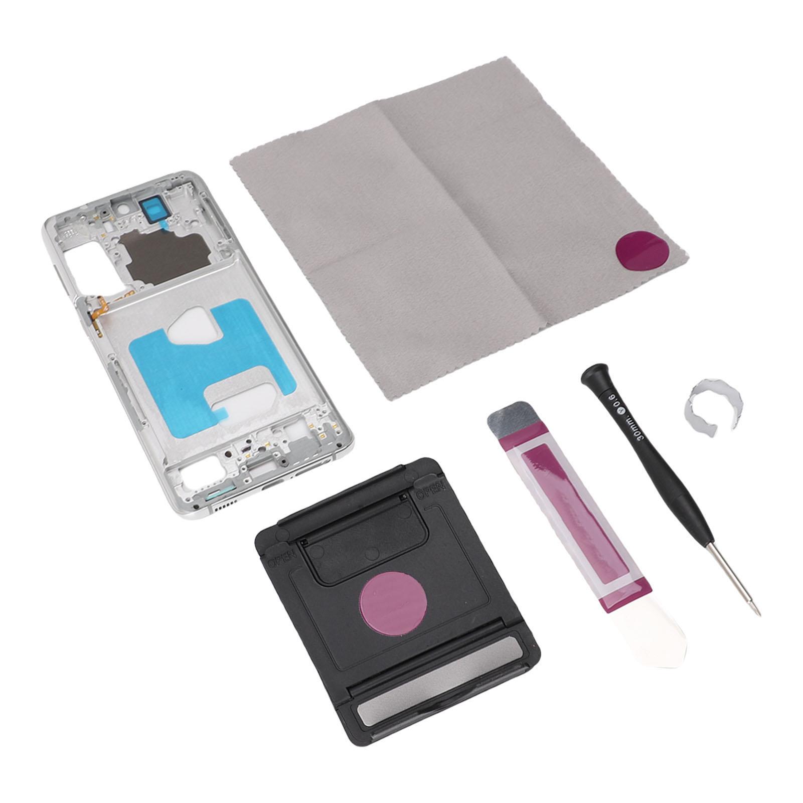 

Средняя рамка для корпуса телефона Galaxy S21 Plus, металлическая сменная пластина средней рамки серебряный