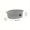 Modern Rope Storage Basket with Sturdy Handles Oval Decorative Organizer for Home, Office, Bedroom Durable Fabric, Neutral Beige Black Design