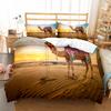 Camel King Queen Duvet Cover Tropical Desert Animals Bedding Set Lovely Wildlife Quilt Cover 2/3pcs Polyester Comforter Cover