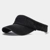 Denim Cloth Empty Top Hat Women Men Unisex Retro Visor Cap Female Sunshade British Style Women's Cap New