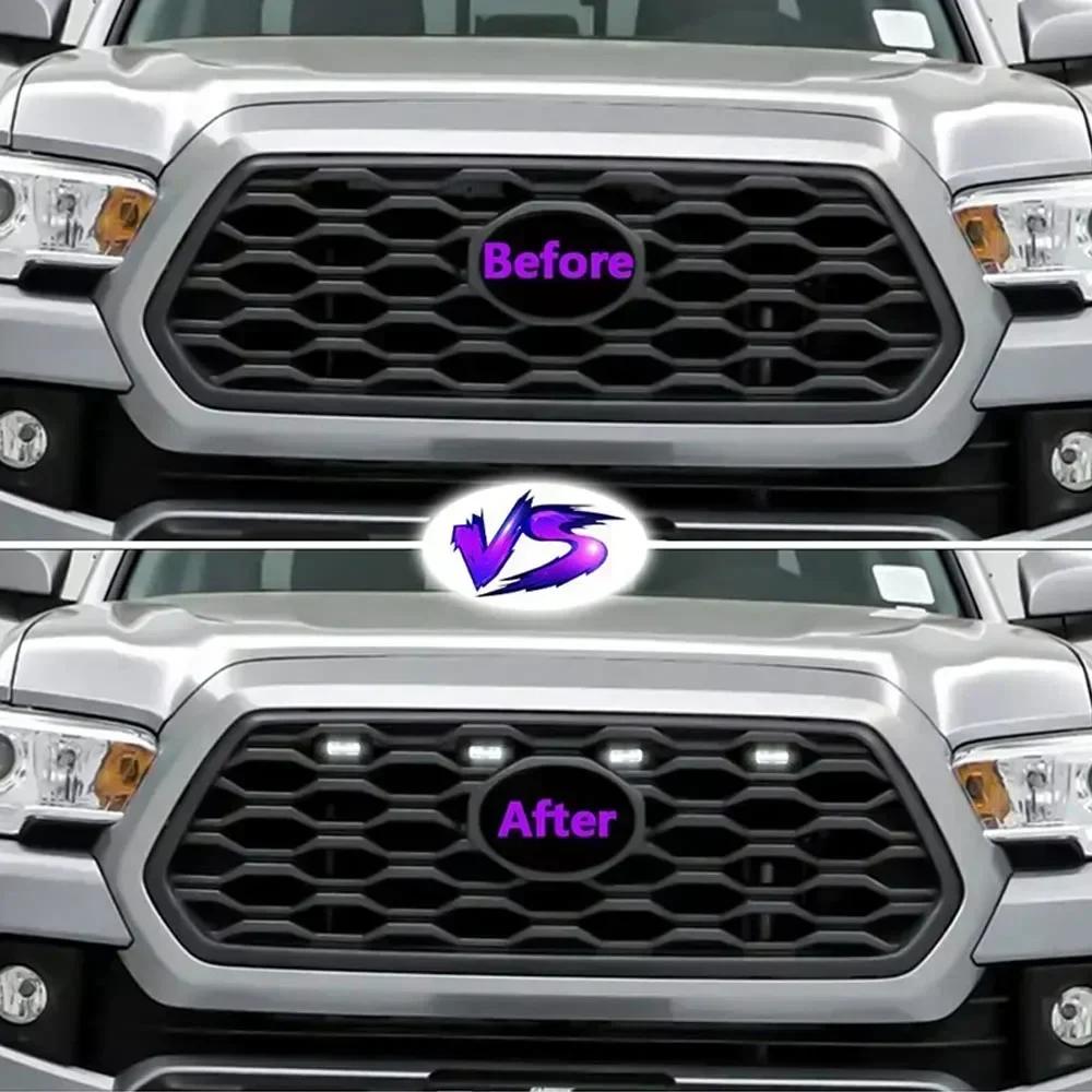 LED Front Grill Lights Amber For Toyota Tacoma Raptor TRD Off Road Sport 2020 2021 External Grill Lamp LED Grille Lights