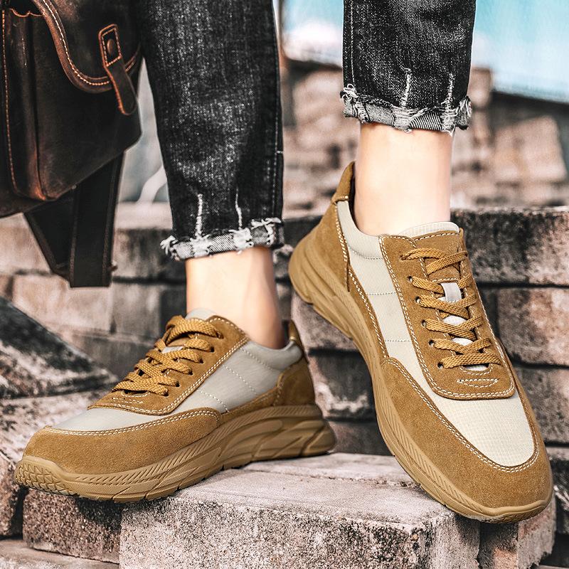 Men's shoes autumn casual leather shoes sports trendy shoes men's retro board shoes