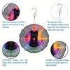 Schwarze Katze Metall Windspiel Outdoor Hängende Dekoration 2D Kinetische Kunst Weihnachts-Erntedank-Geschenk Kein Strom Benötigt Garten Terrasse