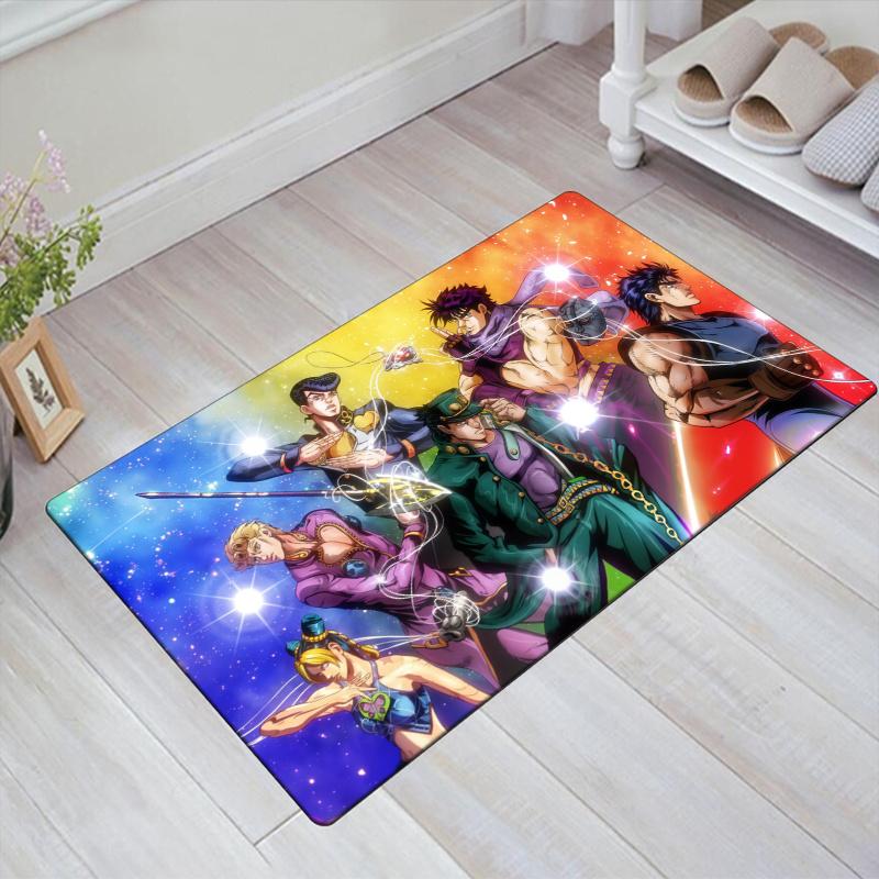 Anime Jojos Bizarre Carpet Rug for Living Room Bedroom Home Sofa Decoration,Kids play Non-slip Floor Mat