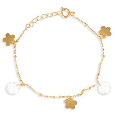 [Q4618] - Pozłacana bransoletka „Flora” - 8 mm