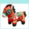 Peluche Zodiaque Année du Cheval avec Tissu en Soie pour Cadeau du Nouvel An Lunaire pour Tous les Âges