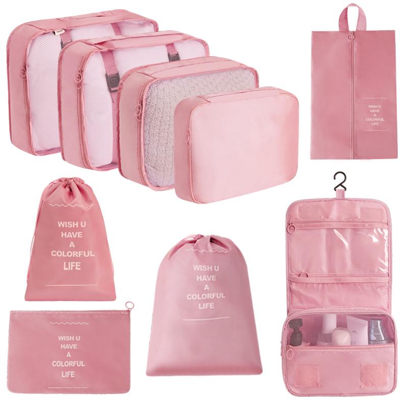 7-Piece Travel Storage Bag Set for Clothing and Luggage Organization