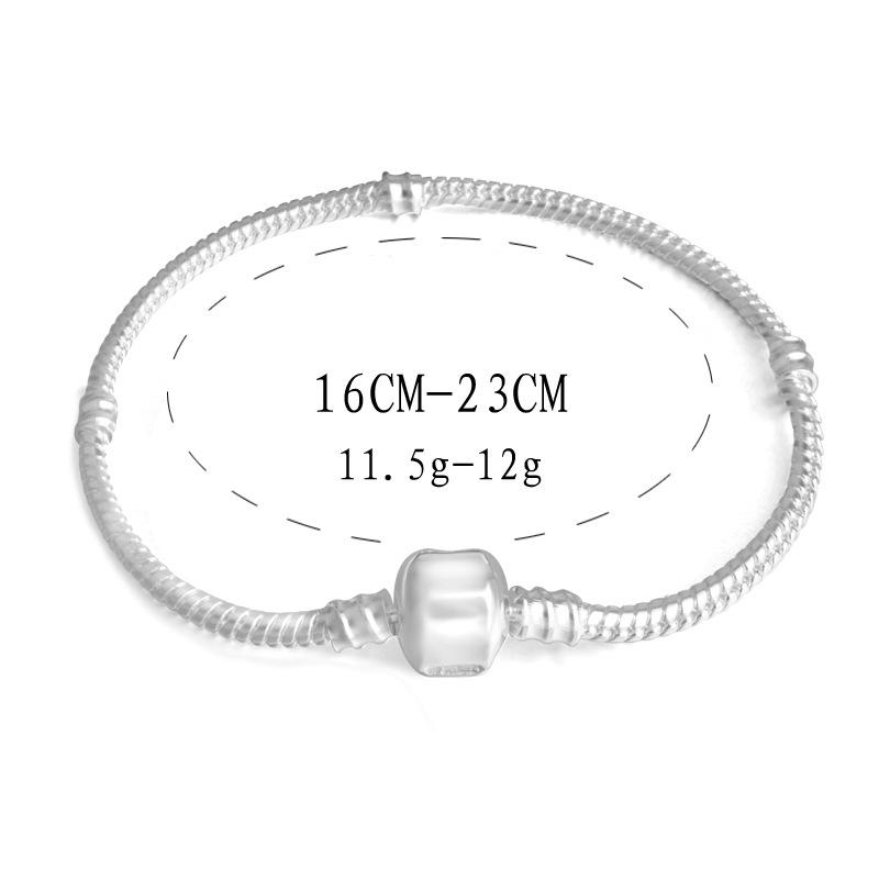 Women's Bracelet 925 Sterling Silver Bracelet 3MM Snake Bone Chain Jewelry Bare Chain