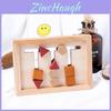 Wooden Shape Matching Game Board Children Puzzle Toy For Early Learning