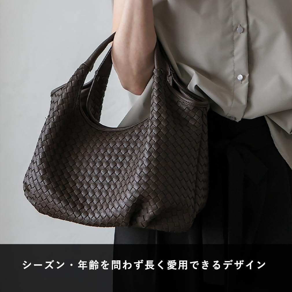 VITAFELICE Women's Mesh Balloon Tote Bag (sib-20076p) (Chocolate)