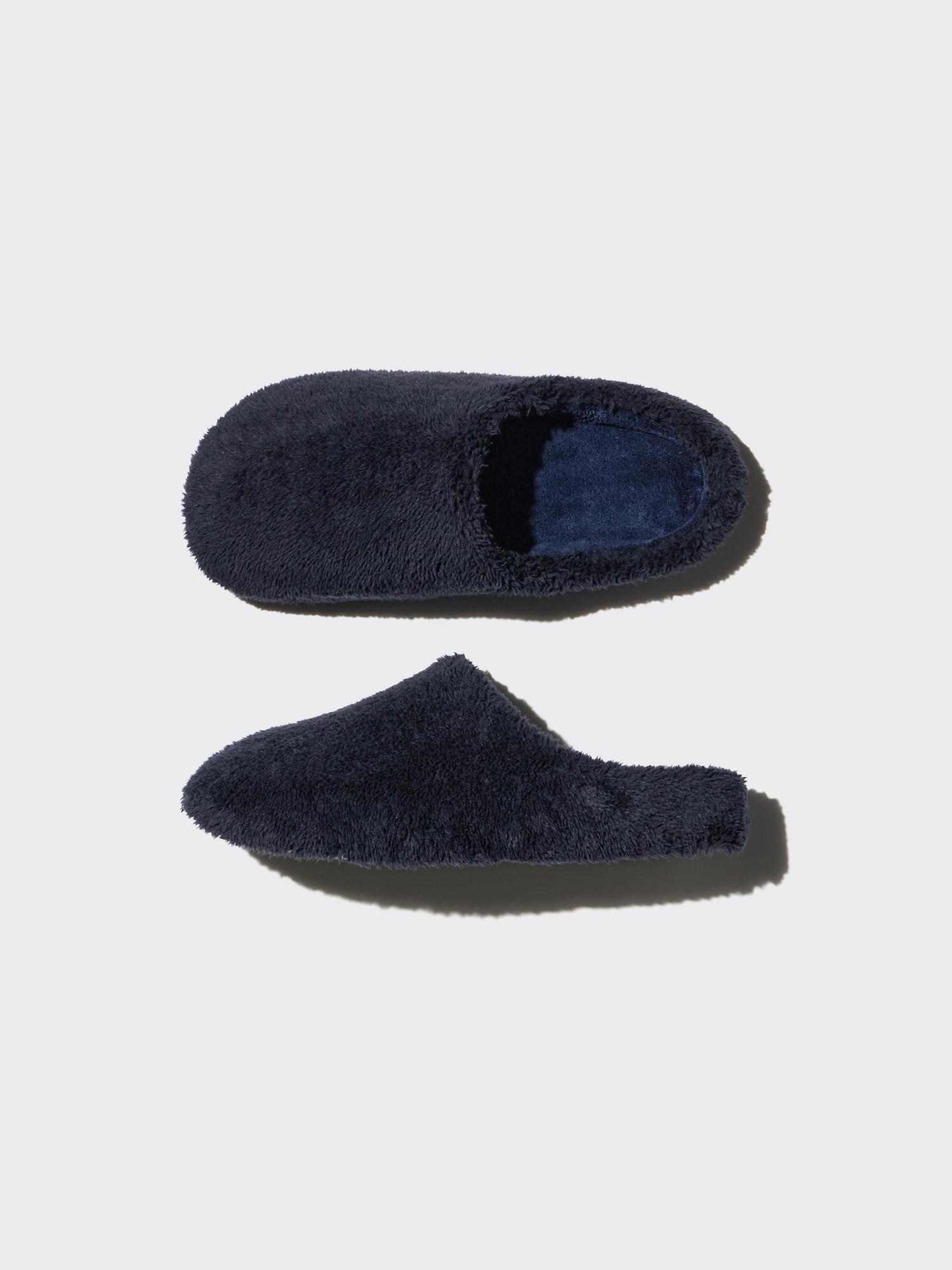 

Uniqlo Япония Пушистые флисовые домашние тапочки 69 NAVY/XL