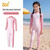 361° Girls' Long-Sleeved One-Piece Swimsuit