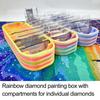 Rhinestone Art Organizer with 10 Compartments 3D Printed Rhinestone Zip Bag Dotting Pen Storage Tray Rhinestone Art Craft Accessories
