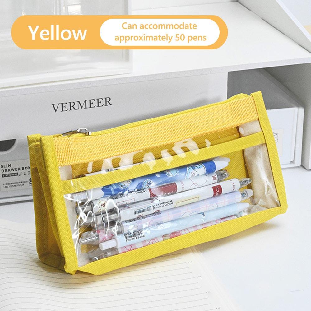 Multi-layer Pen Bags Triangle Zipper Stationery Bag High Value Student Stationery