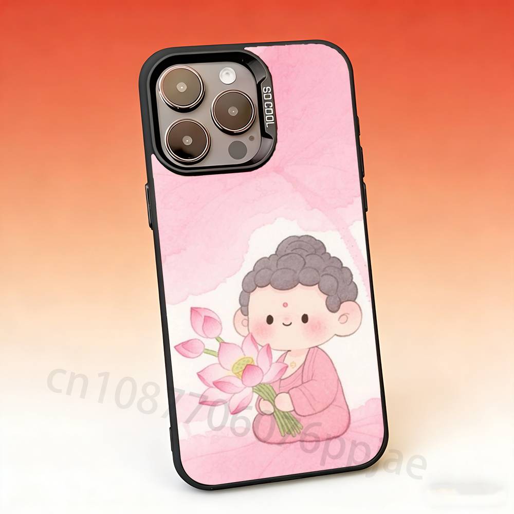

B-Buddha Phone Case For iPhone 17,16,15,14,13,12,11,Pro,Max,Plus,Mini Candy Matte Shockproof Cover iPhone11