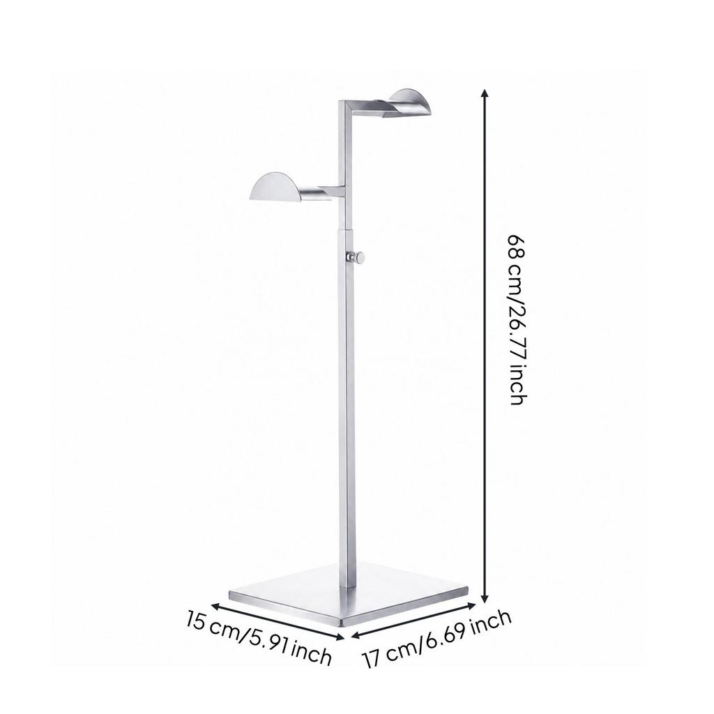 Long-Lasting Stainless Steel Bag Display Stand Stable Freestanding Handbag