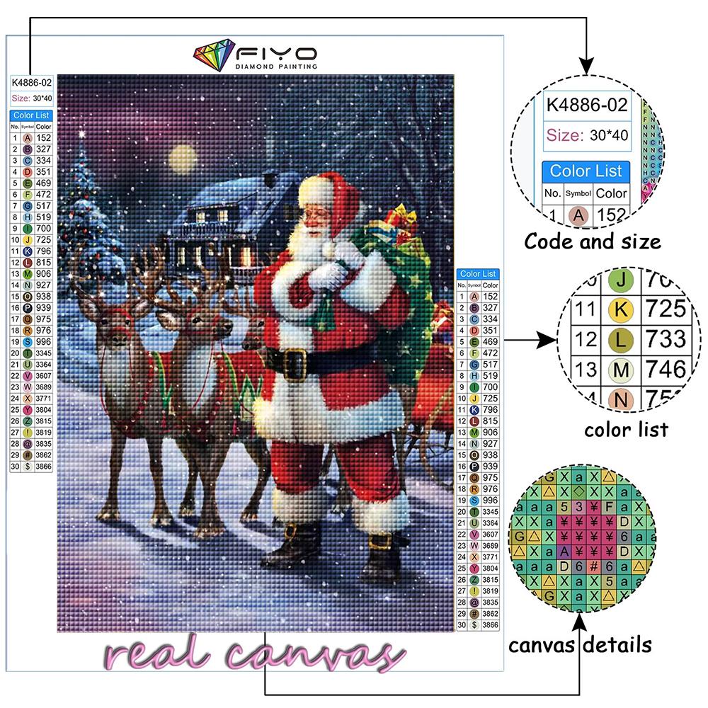 Diamond Painting Christmas Tree Santa Snowman Embroidery Cross Stitch Rhinestone Home Decor