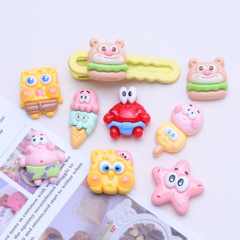 Biscuit Sea Treasure Bright Cartoon Handmade DIY Ornament Accessories Cream Glue Resin Hair Clip Material