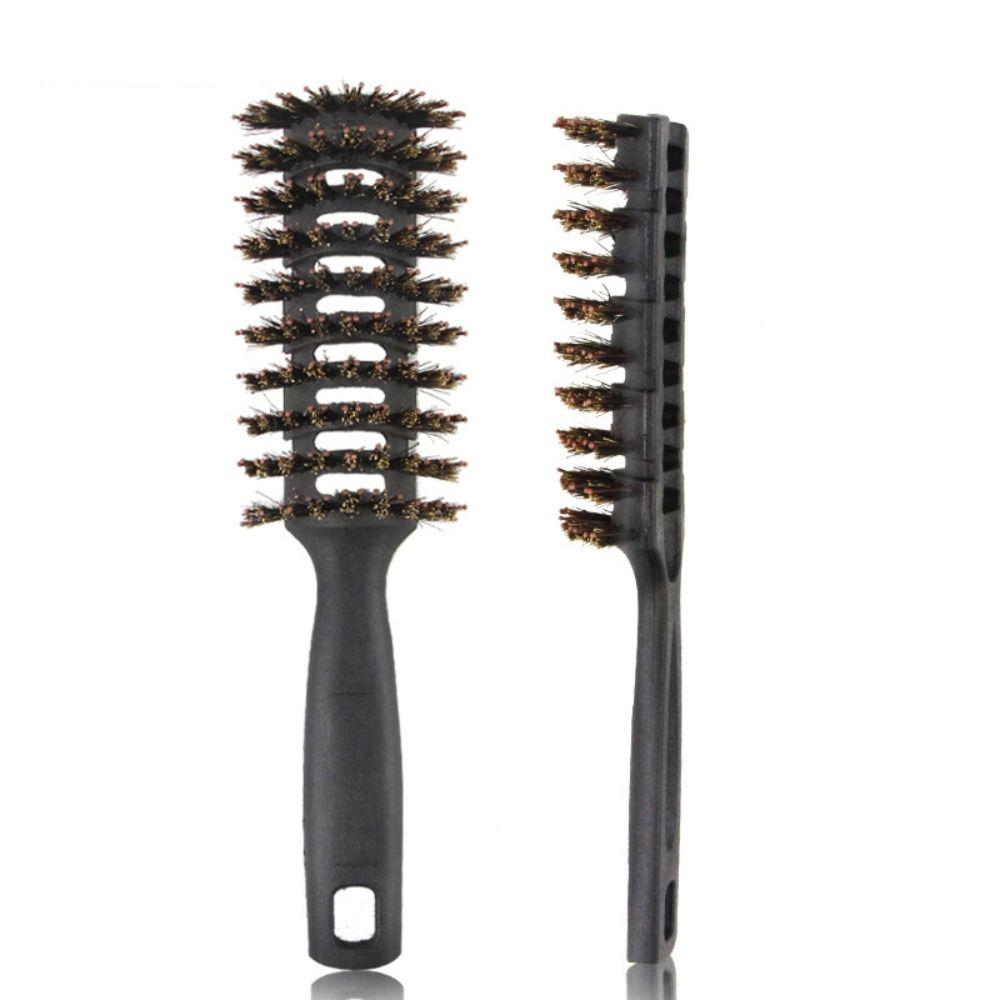 Anti Static Soft Boar Bristles Comb Professional Detangling Hair Brush Scalp Massage Comb  Salon