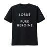 Lorde Pure Heroine T-shirt Deluxe Stiloso Ispirata alla Musica per i Fan vintage Lavata grafica Versatile Top Per l'Uso Quotidiano uomo