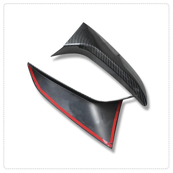 

ABS Carbon Fiber Rear Spoiler Triangle Trim & Window Decorative Sticker for Siba None