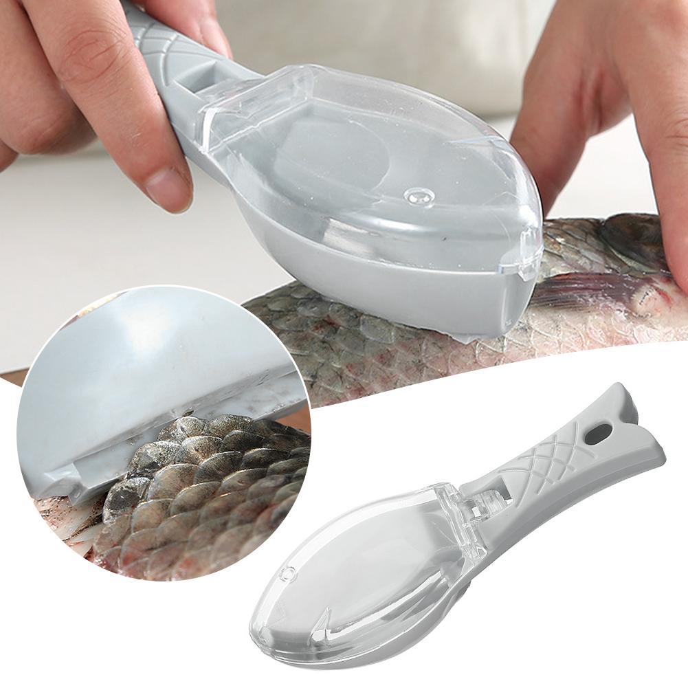 Fish Scales Graters Scraper Fish Cleaning Tool Scraping Scales Device With Cover Home Kitchen Cooking Fishing Tool Pesca Tackle