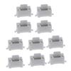 10Pcs Self Resetting Type Microswitch White Button Plastic Microphone Button Switches Caps Tact Switches Push Button