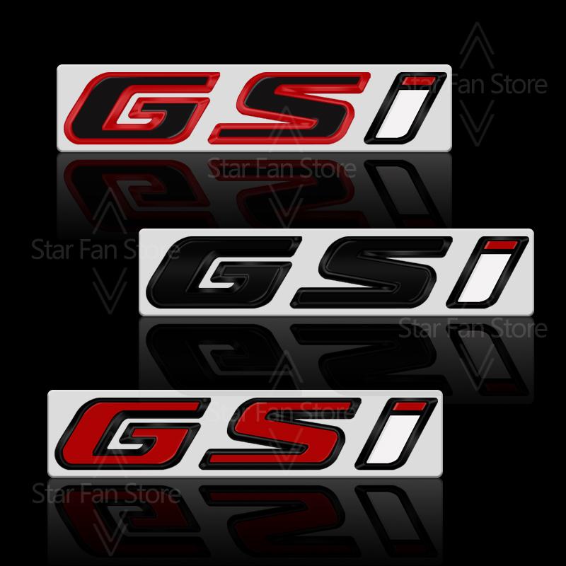 Metal GSI Badge 3D Stickers Car Trunk Body Emblem Decal Styling For Opel Adam Meriva Insignia Mokka Zafira Junior Vauxhall VXR