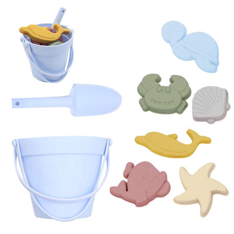Children's Summer Beach Toy Set: Silicone Bucket & Sand Shovel for Outdoor Water Play