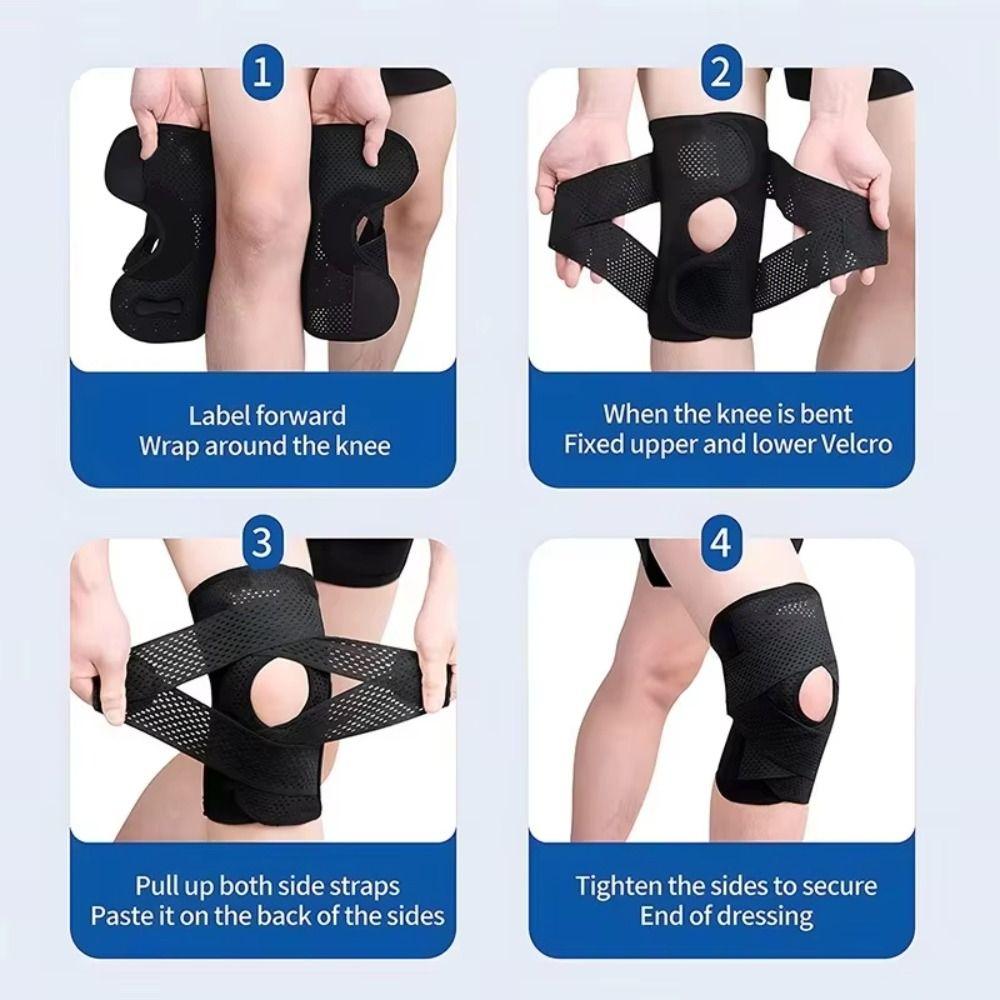 Verstellbare Kompressions-Kniebandage Elastische Sport-Kniepolster Elastisches Sport-Kniepolster Wandern