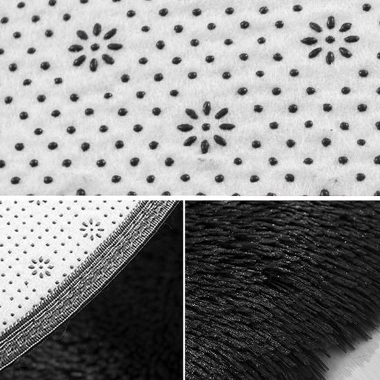 120cm Round Velvet Carpet Floor Rug Anti-Slip Pad Door Mat Indoor Bedside Decor