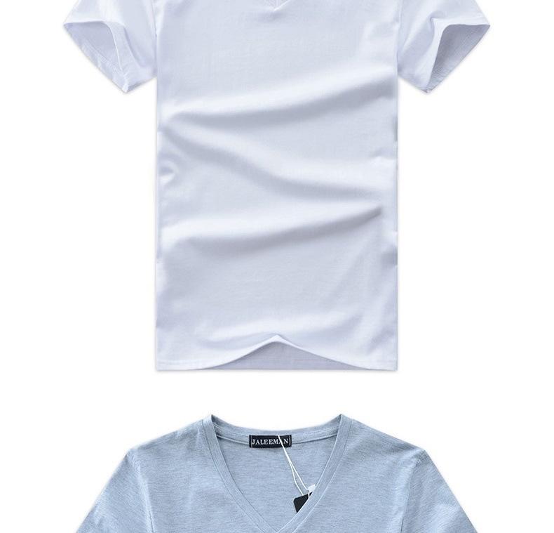 Pánské tričko Tide Henley s V-výstřihem, jednobarevné, s krátkým rukávem