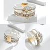 Elegant Heart Leather Wrap Bracelets Stackable Bohomian Cuff Bangles Fashion Rhinestones Bracelets for Women and Girls