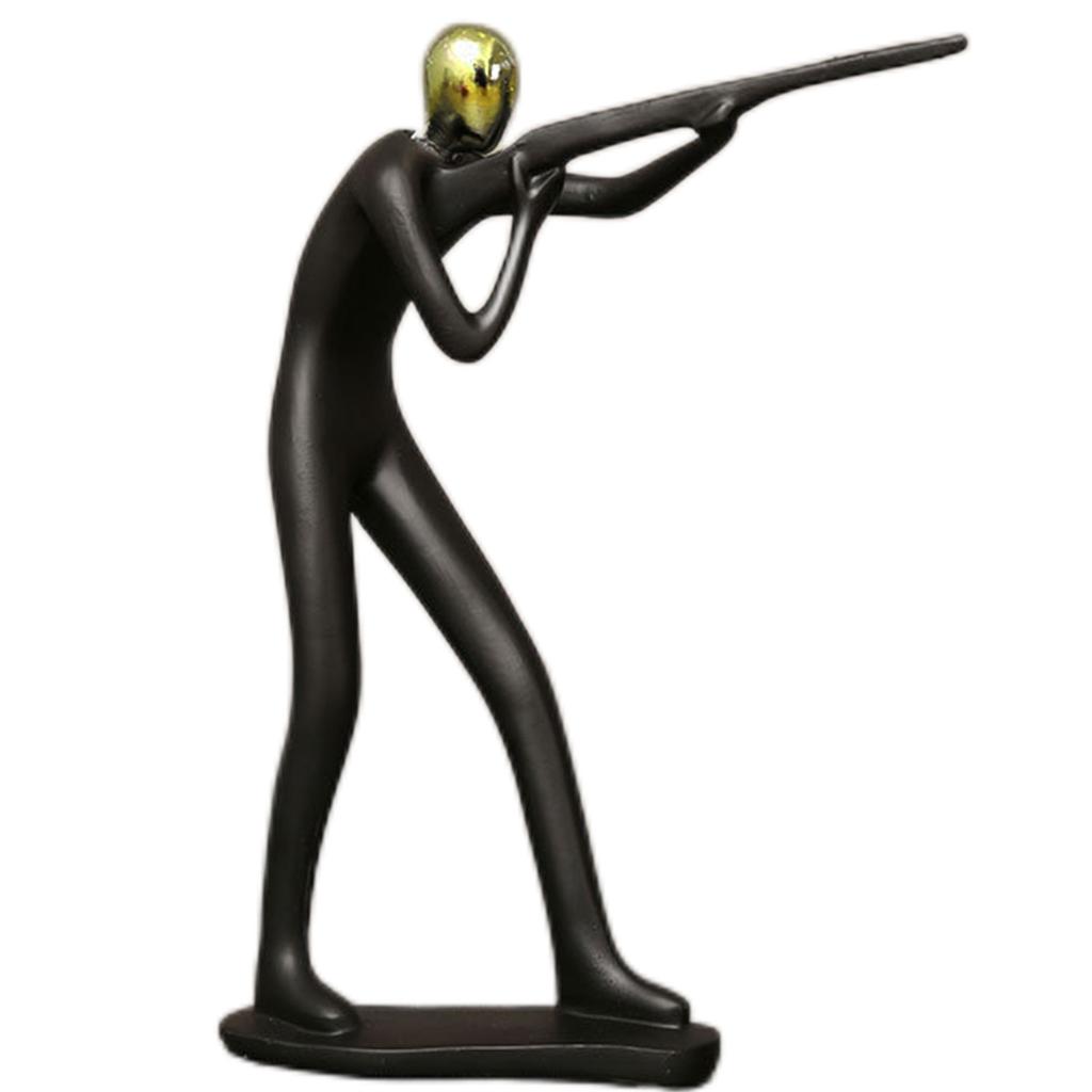 Modern Abstract Craft Resin Athlete Statue Sport Figure Figurine Elegant Sport Theme Sculpture Office Home Living Room Decor