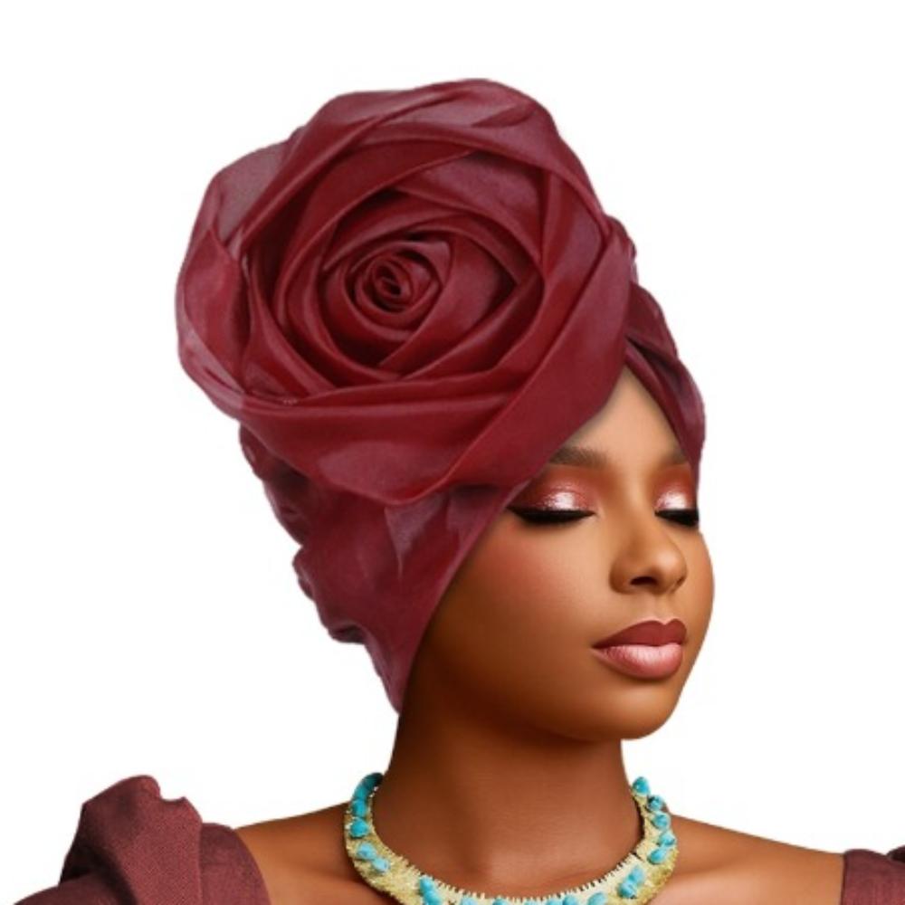 Raw Silk Head Wraps Headwear Nigerian Wedding Geles Fashion African Turban Caps Party Headgear