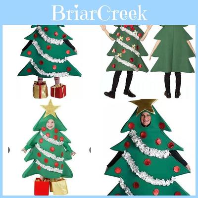 Charming Green Christmas Tree Costume With Attached Foot Covers For Stage Performances