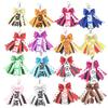 2Pcs Big Glitters Football Basketball Cheer Bows Keychains Sport Pin Me Leopards Bag Keychains Decoration