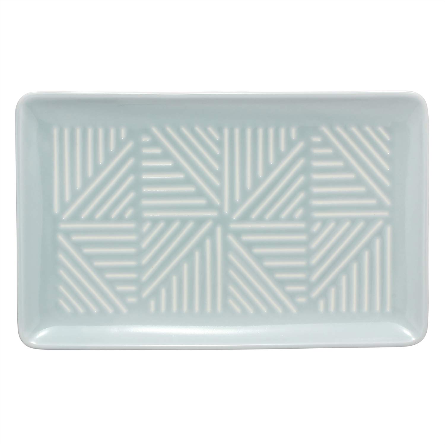 

Hamato Hasami Ware Bright Large Rectangular Plate, Gray, 404092, 24.8cm