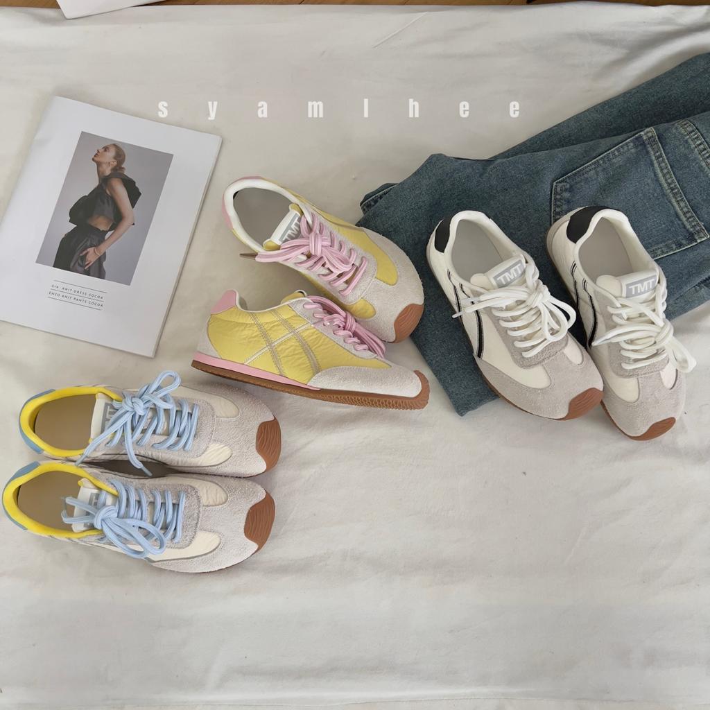 Versatile flat-bottomed retro lightweight ugly cute women's shoes casual sports moral training shoes women's 2025 spring Korean version Forrest Gump s