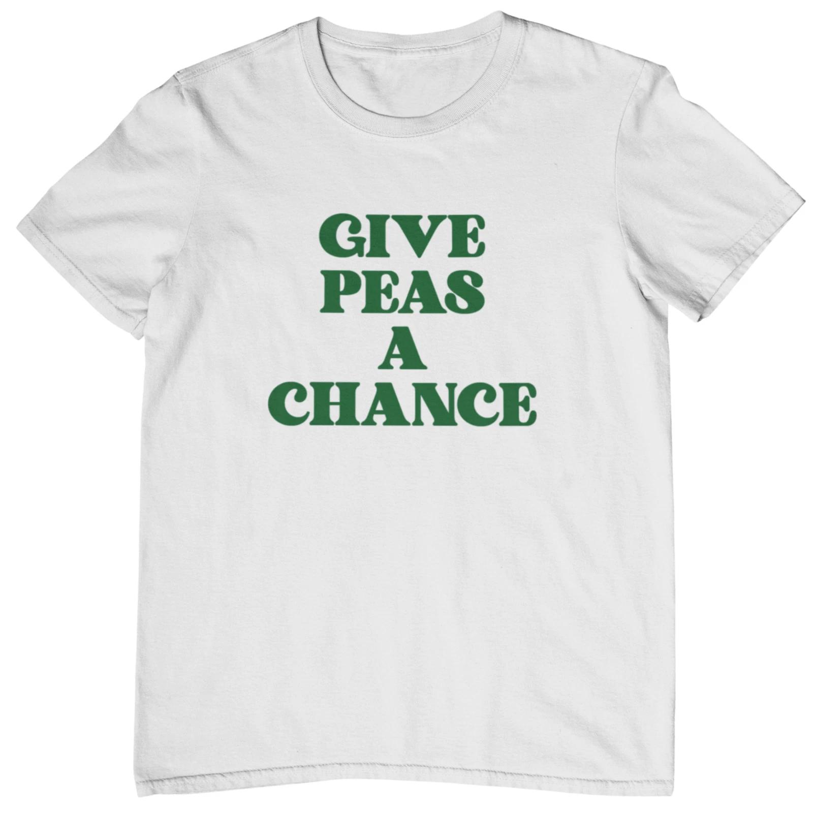 Give Peace A Chance T-Shirt - John Lennon Peace Beatles Bed In 60s music hippy S