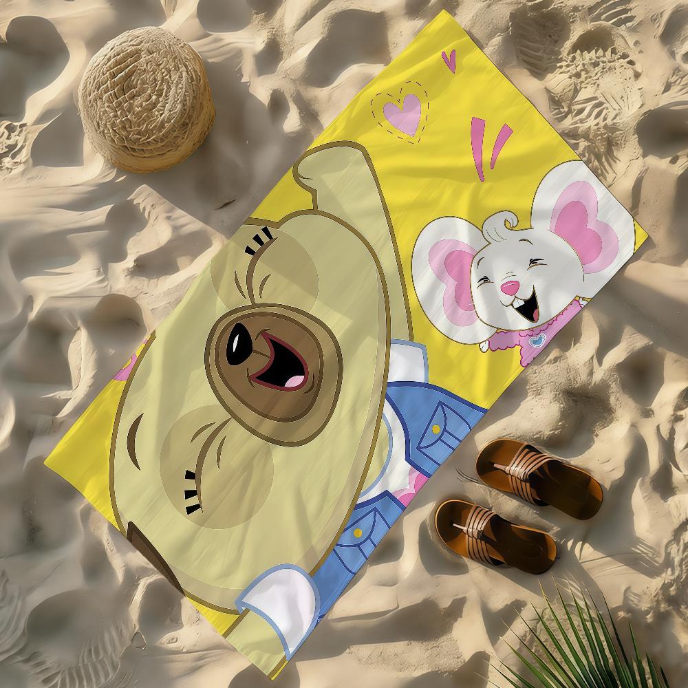

Cartoon C-Chip n P-Potato-S Towel Soft Lightweight Anti-Sand Large Beach Towel Quick-Drying Bath Sports Family W30*H60(CM)