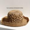 Flower Handmade Fisherman Hat Straw Material Sun Hat Fashion Panama Straw Hat  Beach