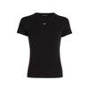 Tommy Jeans Womens/Ladies Logo Ribbed Fitted T-Shirt