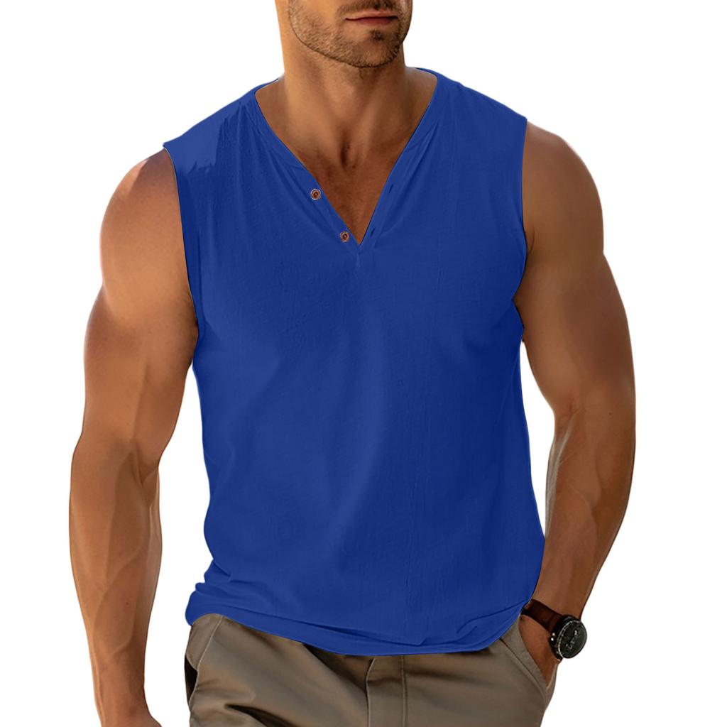 Herren Slim-Fit Casual Halbärmeliges Ärmelloses Base Layer, Fitness und Sport Outdoor Weste