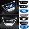 Car Steering Wheel Emblem Sticker Accessories For Renault RS GT Clio T Megane PARLS PREMIERE Captur Trafic Twingo Scenic 2 Kadjar