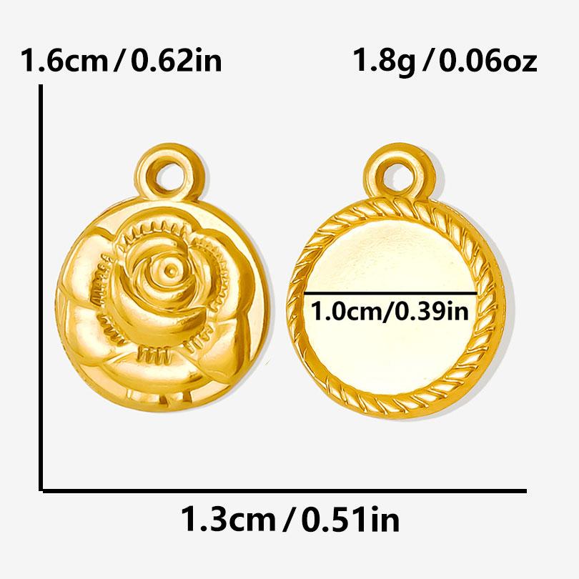 6pcs/Lot Plant Accessories DIY Stainless Steel Flower Leaf Charms For Jewelry Making Bulk Sunflower Rose Pendant Filigree Charm