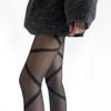 Spring Summer Nylon Mesh Women Tights Stockings Cross Line Punk Style Women Pantyhose Lace Tights Night Club Party Accessories