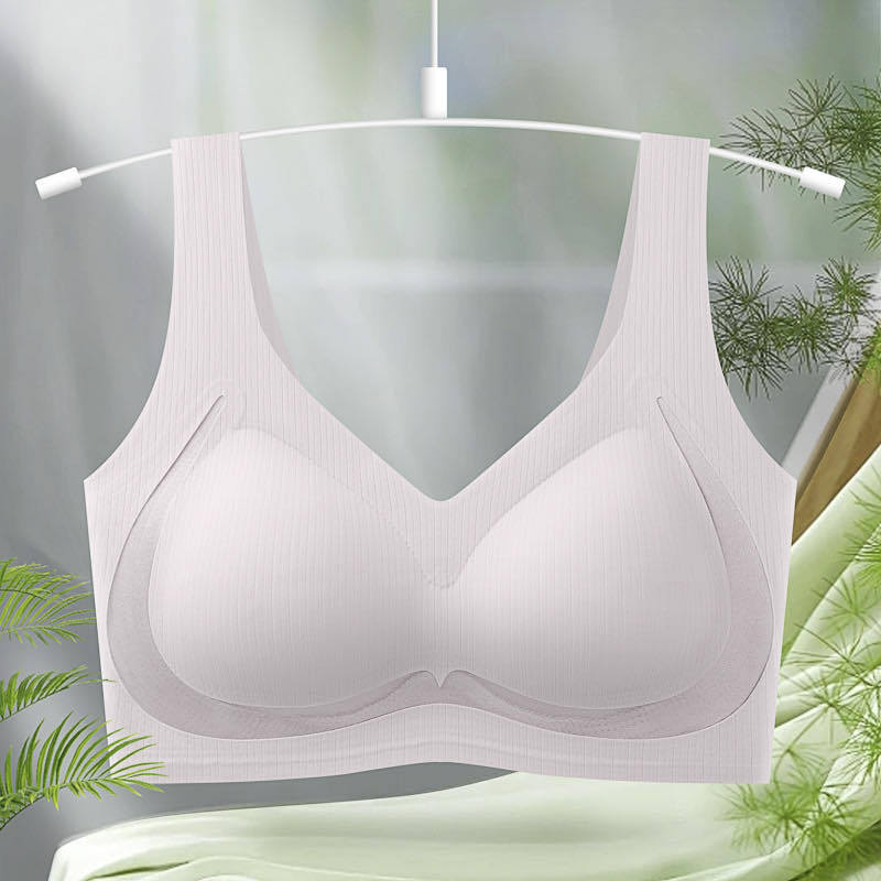 Small Breasts Gather Thin Integrated Beauty Vest Type Breathable No Steel Ring Bra