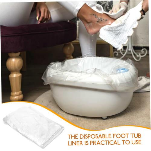 Gogogmee 80-Piece Disposable Foot Bath Liner Plastic Bags, Thick and Tear-Resistant, for Spas, Salons, Massage Parlors, and Home Use